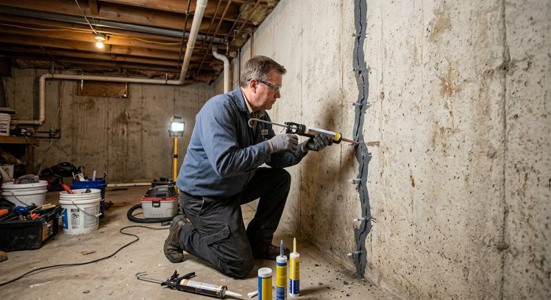 Basement Crack Repair in Leonardtown, MD