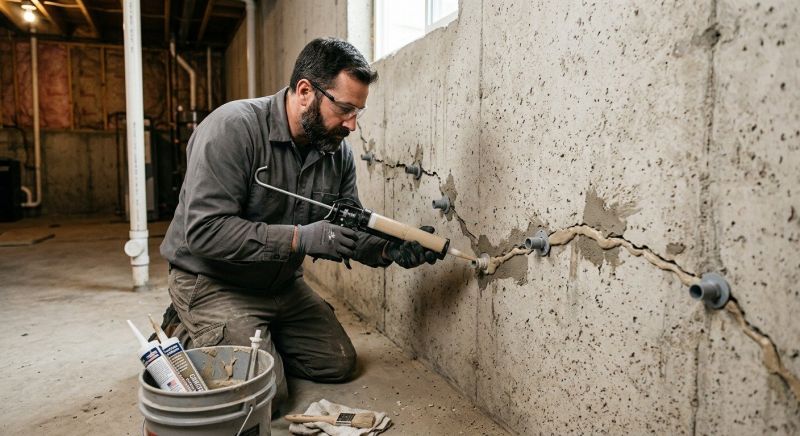Basement Crack Repair in Leonardtown, MD