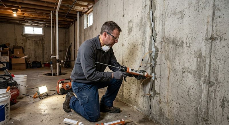 Basement Crack Repair in Leonardtown, MD