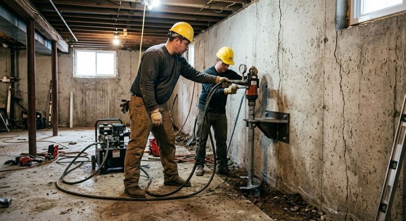 Basement Stabilization in Leonardtown, MD