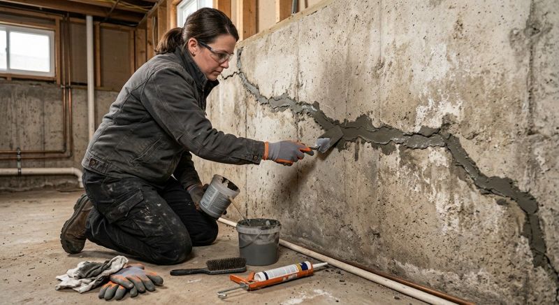 Cracked Basement Floor Repair in Leonardtown, MD