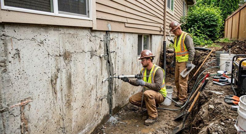 Cracked Foundation Repair in Newburg, MD