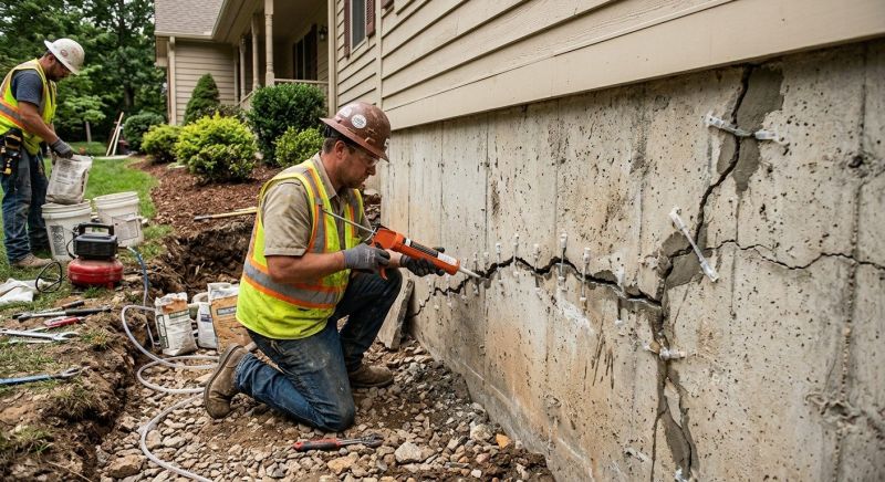 Cracked Foundation Repair in Prince Frederick, MD