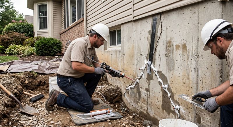 Cracked Foundation Repair in Saint Inigoes, MD