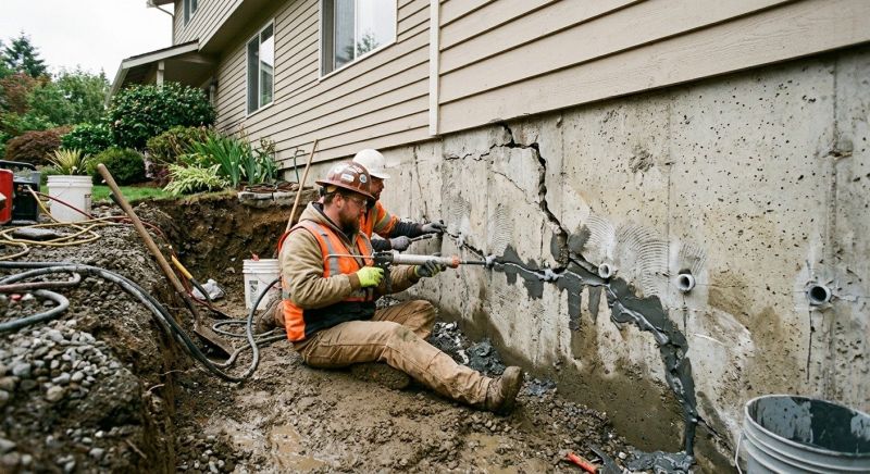 Cracked Foundation Repair in Saint Leonard, MD