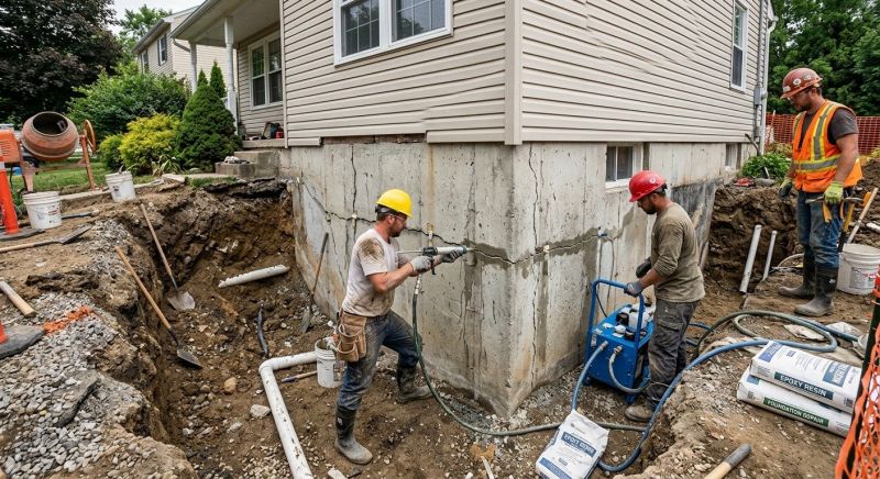 Cracked Foundation Repair in Westmoreland County, VA