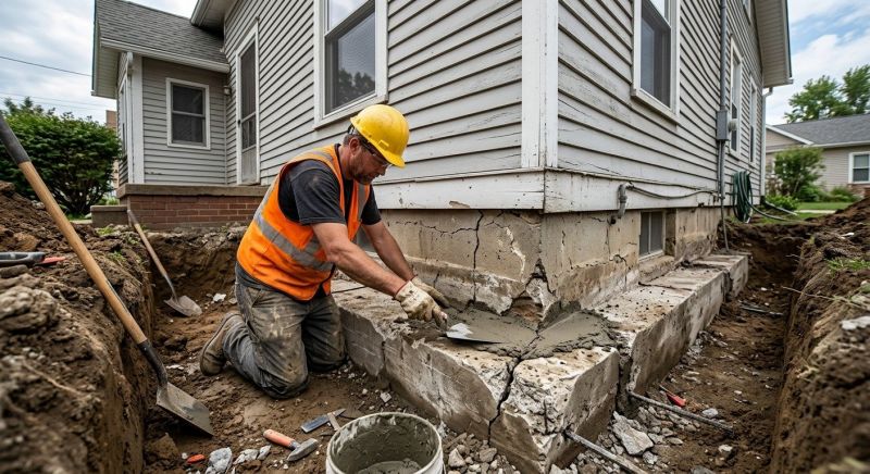 Cracked Foundation Repair in Westmoreland County, VA