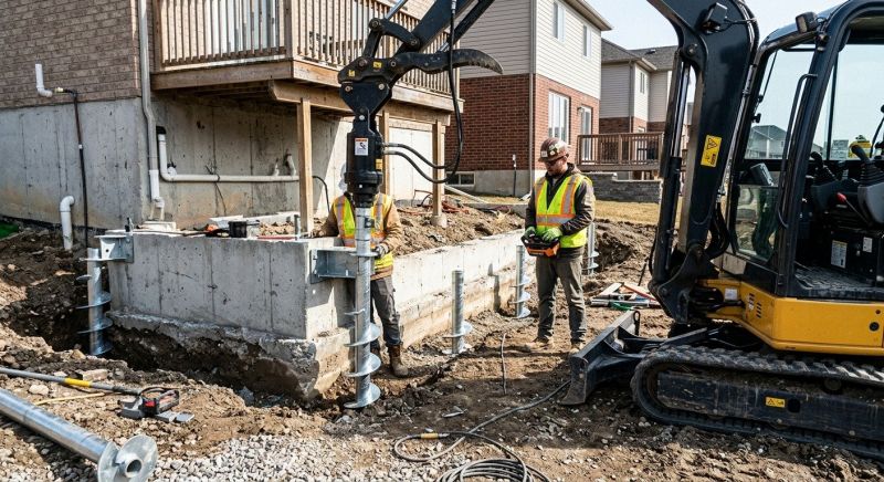Helical Piers Installation in Leonardtown, MD
