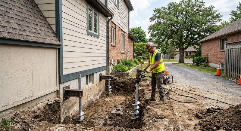 Helical Piers Installation in Leonardtown, MD
