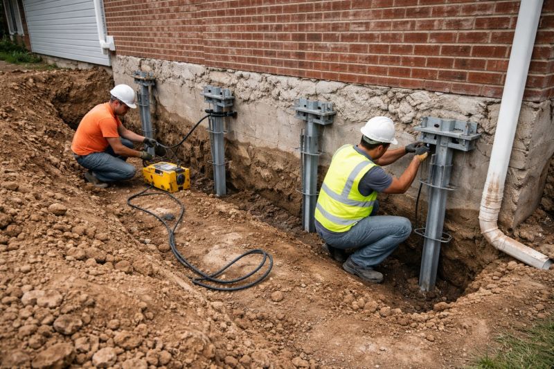 Helical Piers Installation in Leonardtown, MD