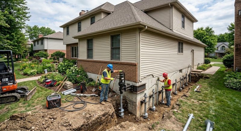 Helical Piers Installation in Leonardtown, MD
