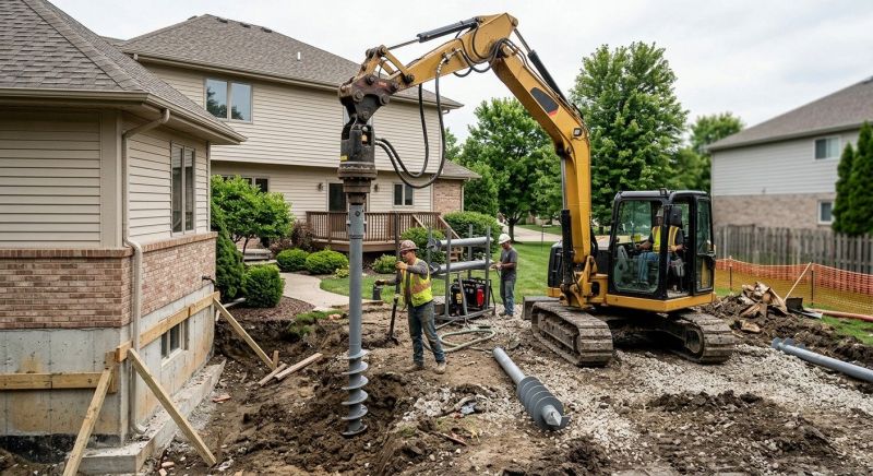 Helical Pile Installation in Leonardtown, MD