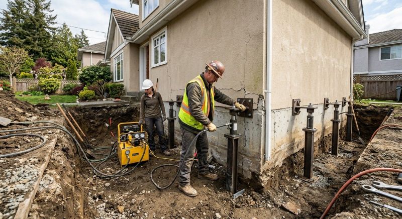 Sinking Foundation Repair in Lusby, MD