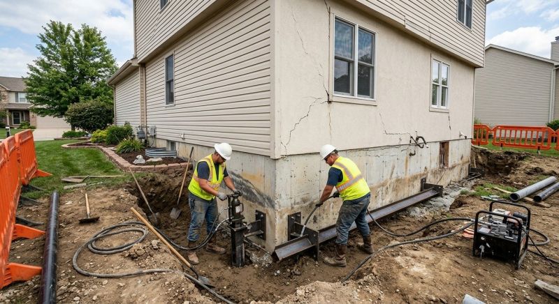 Sinking Foundation Repair in Saint Leonard, MD